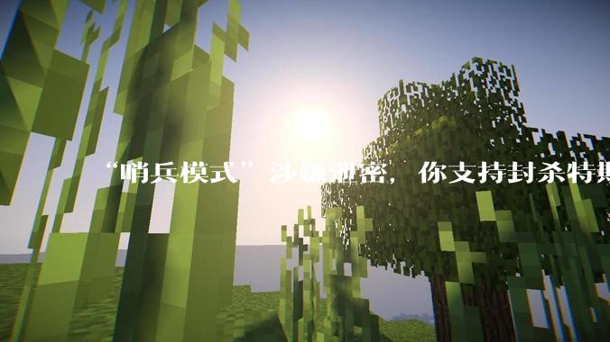 “哨兵模式”涉嫌泄密，你支持封杀特斯拉吗？