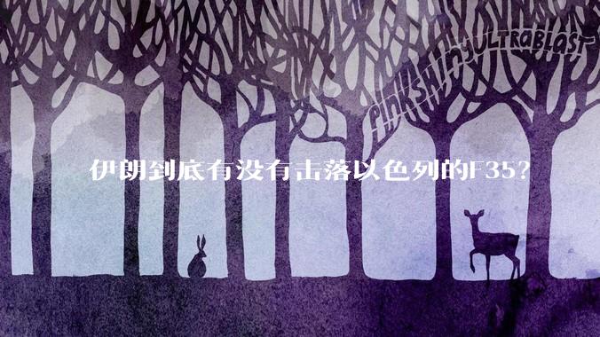 伊朗到底有没有击落以色列的F35？